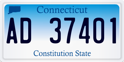 CT license plate AD37401