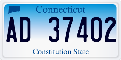 CT license plate AD37402