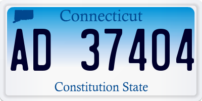 CT license plate AD37404