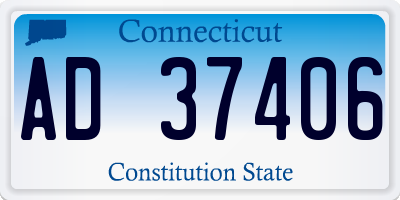 CT license plate AD37406