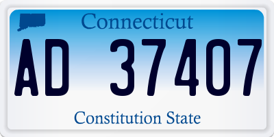 CT license plate AD37407