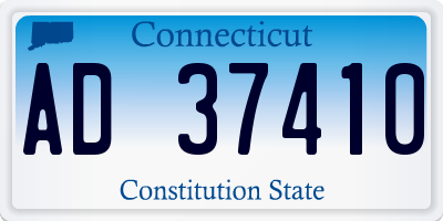 CT license plate AD37410