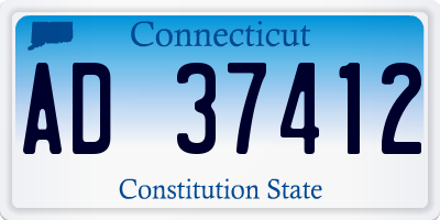 CT license plate AD37412