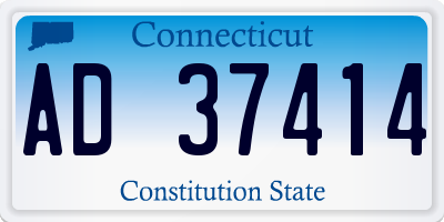 CT license plate AD37414