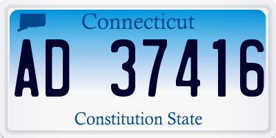 CT license plate AD37416