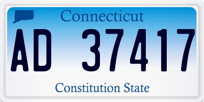 CT license plate AD37417