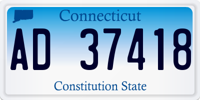 CT license plate AD37418