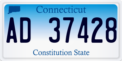 CT license plate AD37428