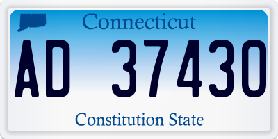 CT license plate AD37430