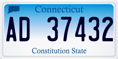 CT license plate AD37432