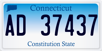 CT license plate AD37437