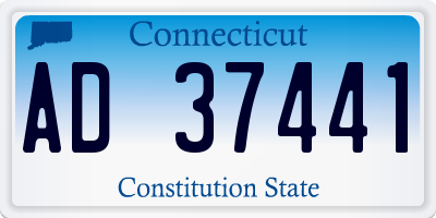 CT license plate AD37441