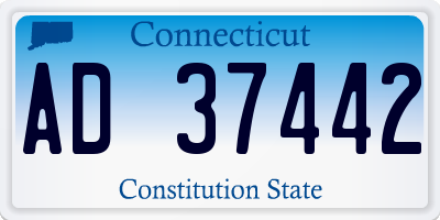 CT license plate AD37442