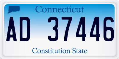 CT license plate AD37446