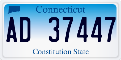 CT license plate AD37447