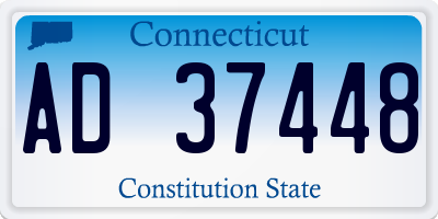 CT license plate AD37448