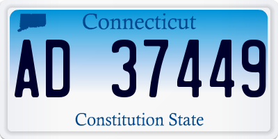 CT license plate AD37449