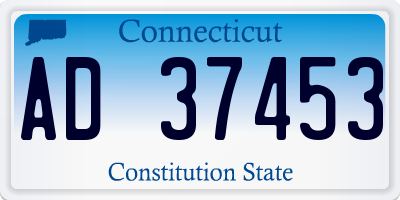 CT license plate AD37453