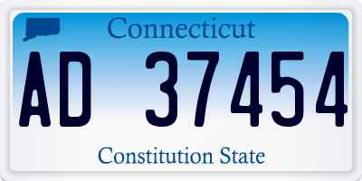 CT license plate AD37454