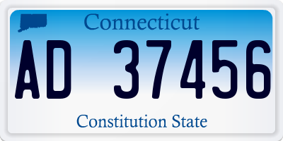 CT license plate AD37456