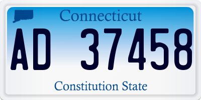 CT license plate AD37458