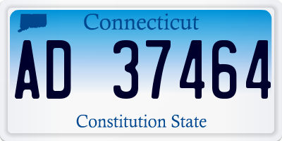 CT license plate AD37464