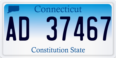 CT license plate AD37467