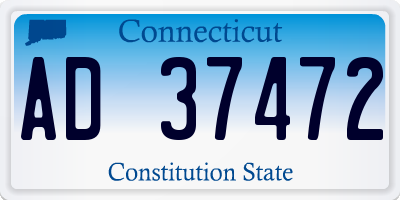 CT license plate AD37472