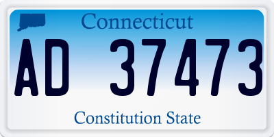 CT license plate AD37473