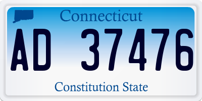 CT license plate AD37476