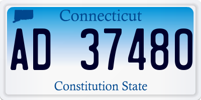 CT license plate AD37480