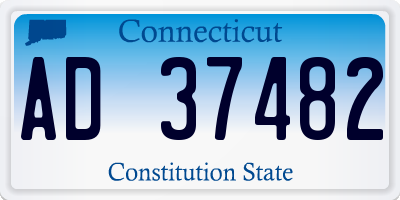 CT license plate AD37482