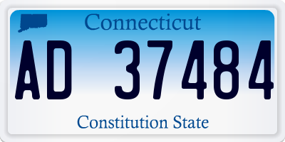 CT license plate AD37484