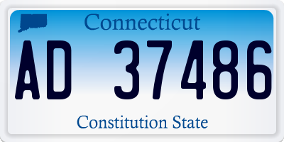 CT license plate AD37486