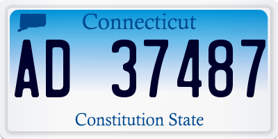 CT license plate AD37487