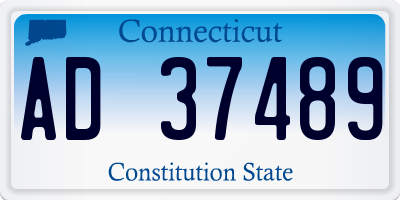 CT license plate AD37489