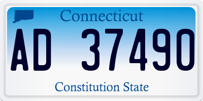 CT license plate AD37490
