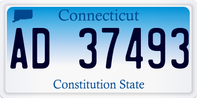 CT license plate AD37493