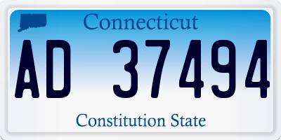 CT license plate AD37494