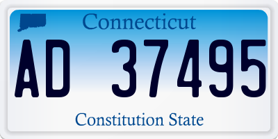 CT license plate AD37495