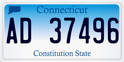 CT license plate AD37496