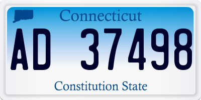 CT license plate AD37498