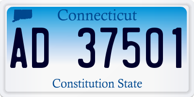 CT license plate AD37501