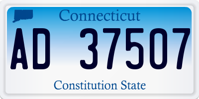 CT license plate AD37507