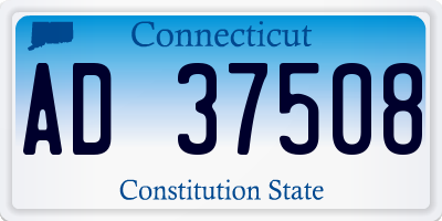 CT license plate AD37508