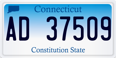 CT license plate AD37509