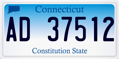 CT license plate AD37512