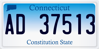 CT license plate AD37513