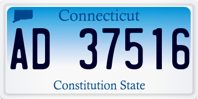 CT license plate AD37516