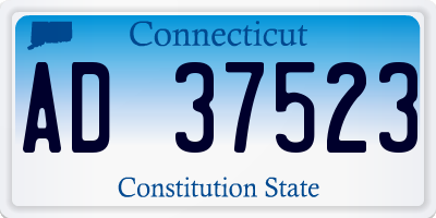 CT license plate AD37523